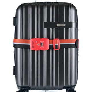 POLOTRAVEL CLUBสายรัดกระเป๋าเดินทางพร้อม TSA Lock รุ่น TSA319C-YF002 สีแดง