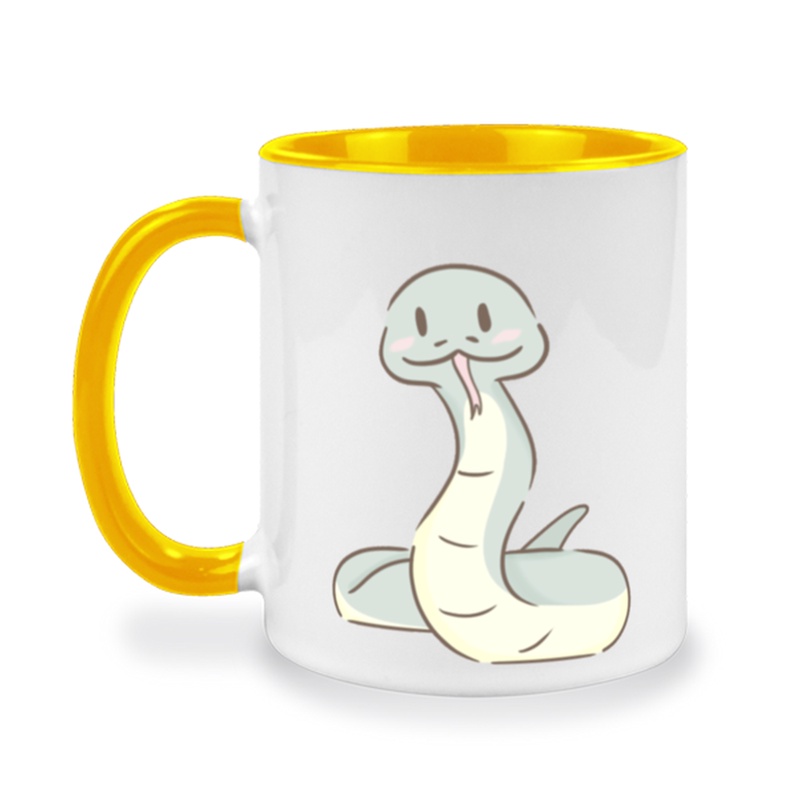 แก้วสองสี งูปลอม fake snake แก้วเซรามิก