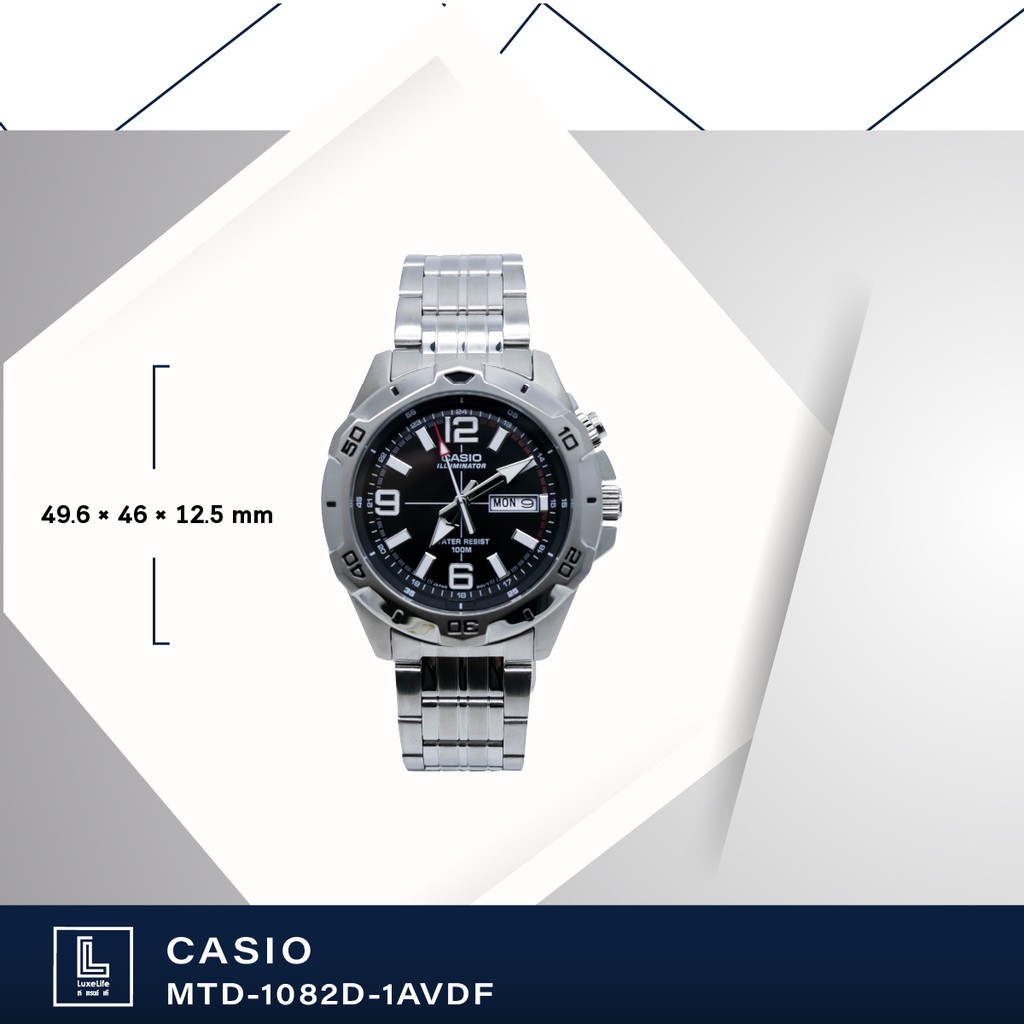 นาฬิกาข้อมือ casio รุ่น MTD-1082D-1AVDF
