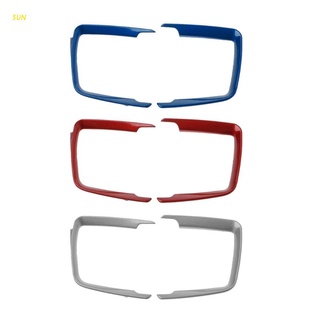 SUN 2x ABS Headlight Switch Frame Trim Adjustment Sticker For BMW F30 F31 F32 F34 3 4