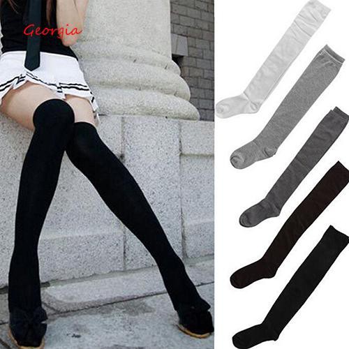 Womens Girls Over The Knee Long Socks Lace Kintted Warm Soft Thigh High Stocking