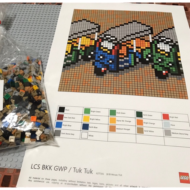 เลโก้ Lego Mosaic Thailand iconic tuktuk