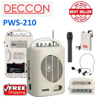 **ของแท้ มีรับประกัน** ตู้ลำโพงช่วยสอน DECCON PWS - 210 ตู้ช่วยสอน ตู้ลำโพง ตู้อเนกประสงค์ ตู้แอมป์ ไมค์ลอย ไมค์หนี