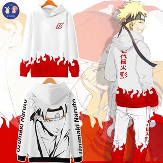 🔥Hot Sale🔥Naruto Anime Fourth Generation Naruto Six Paths Immortal Kakashi กับเสื้อกันหนาวแขนยาว hooded fleece jacket