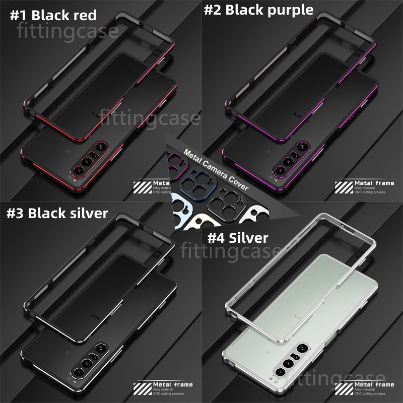 【 ฟรีของแถม 】เคสกันกระแทก กรอบโลหะ อลูมิเนียมอัลลอย สําหรับ Sony Xperia 1 10 Iv Xperia1 Xperia5 Xper