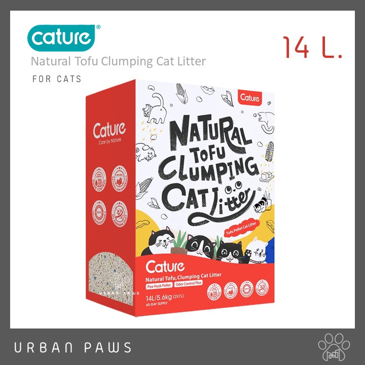 Cat Litter & Boxes 575 บาท ทรายแมวเต้าหู้ Cature – Natural Tofu Cat Clumping Litter ปราศจากสารเคมี จับก้อนและดูดซับกลิ่นดีเยี่ยม ขนาด 14 L. Pets