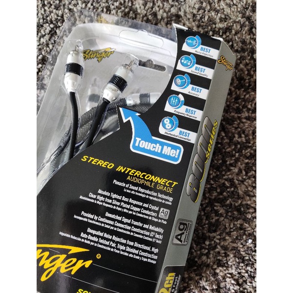 สายสัญญาณ RCA Stinger แท้ รุ่นรองท็อป ยาว 1.8m