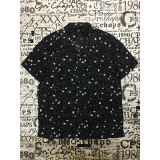 CPS CHAPS BLACK SHOOTING STAR CRANE RESORT SHIRT SIZE S มือ 1 ของใหม่ ของแท้ 100% เสื้อเชิ้ตฮาวาย เสื้อฮาวายชาย HAWAII