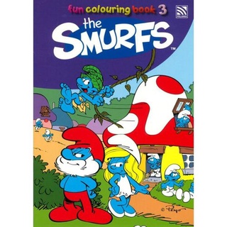 สมุดระบายสี แบบฝึกหัดเด็ก The Smurfs Fun Colouring Book 3