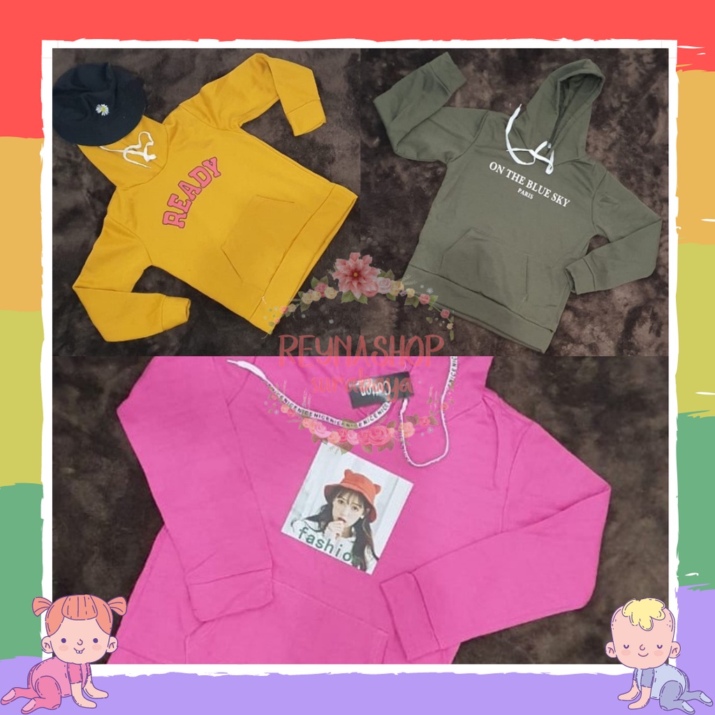 (LD 96) IMPORTED CUTE MOTIF HOODIE JUMPER JACKET สําหรับผู้หญิง, ผู้ใหญ่, TEENS 500gr