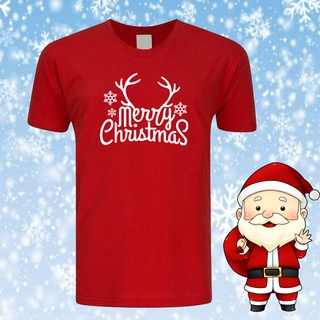 เสื้อยืดผ้าฝ้าย เสื้อยืดคริสต์มาส[CHRISTMAS NO.5 ] MERRY CHRISTMAS SHIRT/ CHRISTMAS T SHIRT / T-SHIRT / BAJU CHRISTMAS /