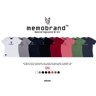 Memo By AEIOU เสื้อยืดทรงผู้หญิง Memo Supersoft Premium รุ่น 8 BIT EM. สินค้าลิขสิทธิ์แท้ ( SS,SM,SL )