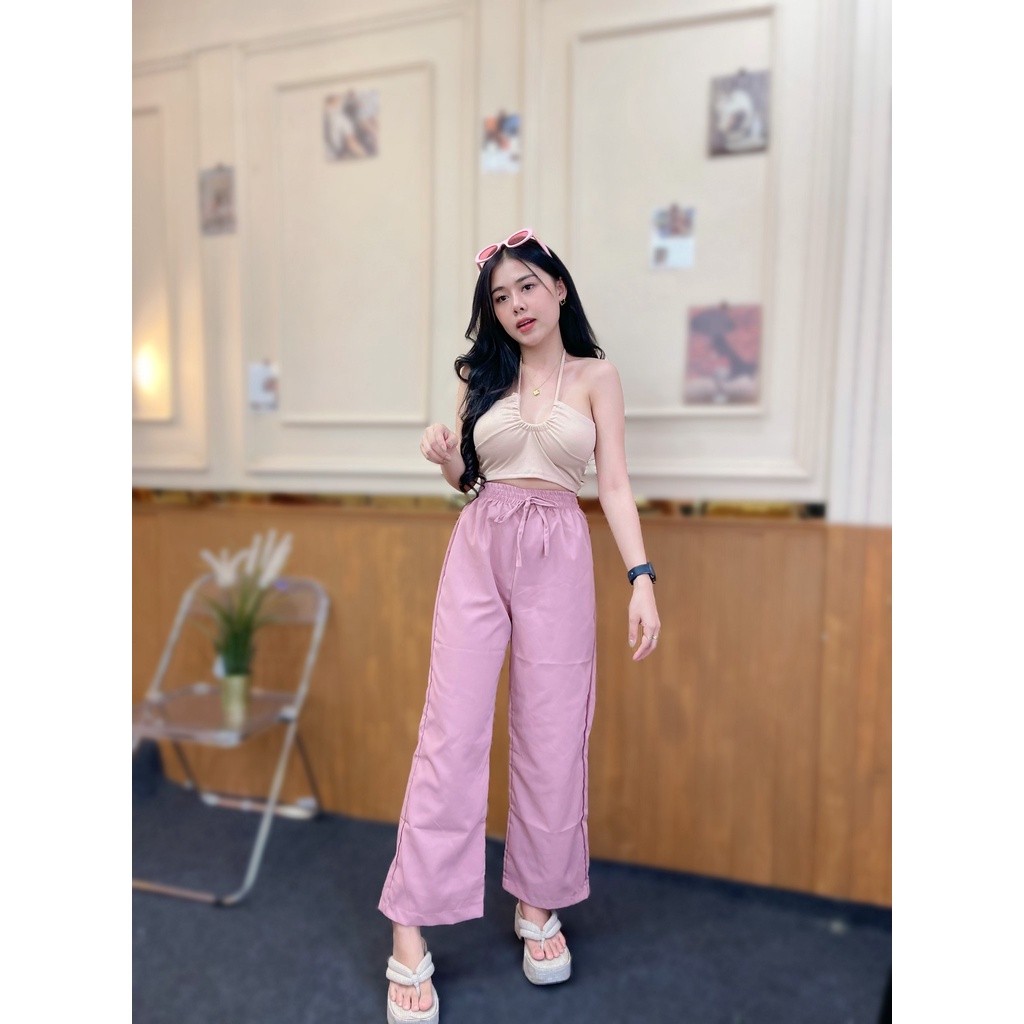 🌈SpinnyHouse🌈 สายเดี่ยว คล้องคอ เสื้อไปทะเล ‼️นางแบบใส่ในค้าจริง‼️ ผ้าร่อง น่ารักมากแม่ 🌈 รุ่น กุ๊งกิ๊ง L202D - รูปที่ 4