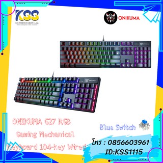 ONIKUMA G27 KEYBOARD RGB Mechanical Gaming Blue Switch (Black)