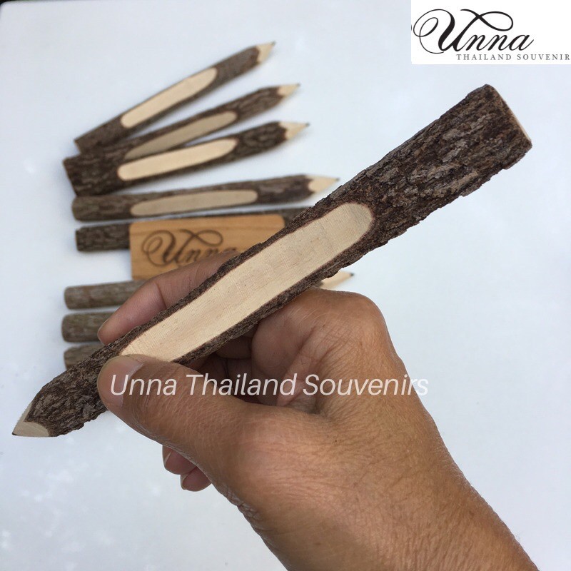 ดินสอไม้แพคละ 10 แท่ง (1 แพคมี 10แท่ง) สำหรับ DIY ของฝาก ของที่ระลึก Thailand handmade souvenirs - รูปที่ 5