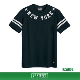 7th Street เสื้อยืด รุ่น RZW006 กรมเข้มขาว ของแท้ 100%