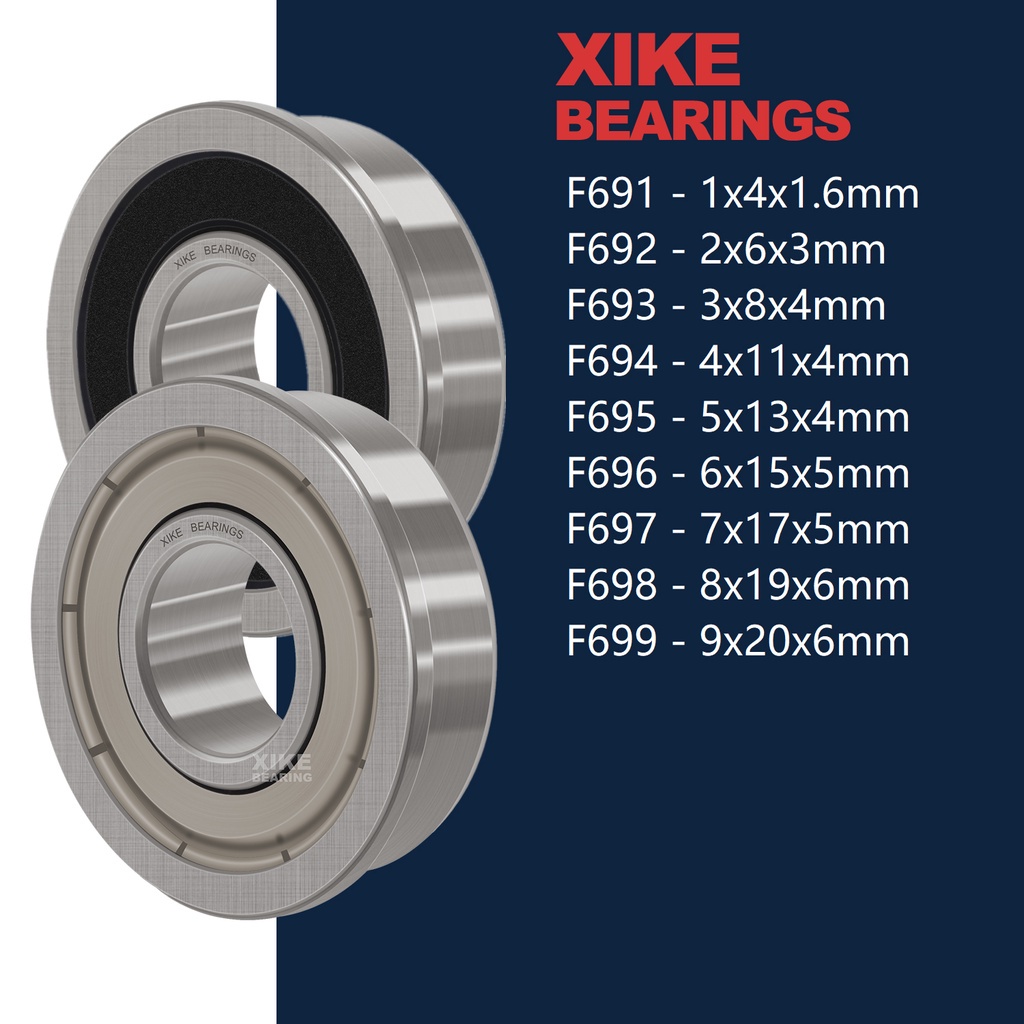 XIKE F691 F692 F693 F694 F695 F696 F697 F698 F699 2RS/ZZ ตลับลูกปืนหน้าแปลน
