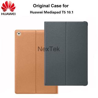 แท้100% HUAWEI Mediapad T5 10.1 Tablet Case ฝาครอบแท็บเล็ตหนัง PU ป้องกันพับได้ Mediapad Enjoy 10.1 HUAWEI Mediapad T5 10.1 Tablet Case PU Stand Protective Folding Leather Tablet Cover Mediapad Enjoy 10.1