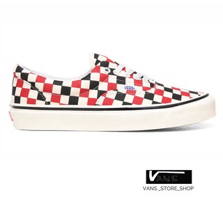 VANS ERA 95 DX ANAHEIM OG RED OG BLACK CHECK SNEAKERS สินค้ามีประกันแท้