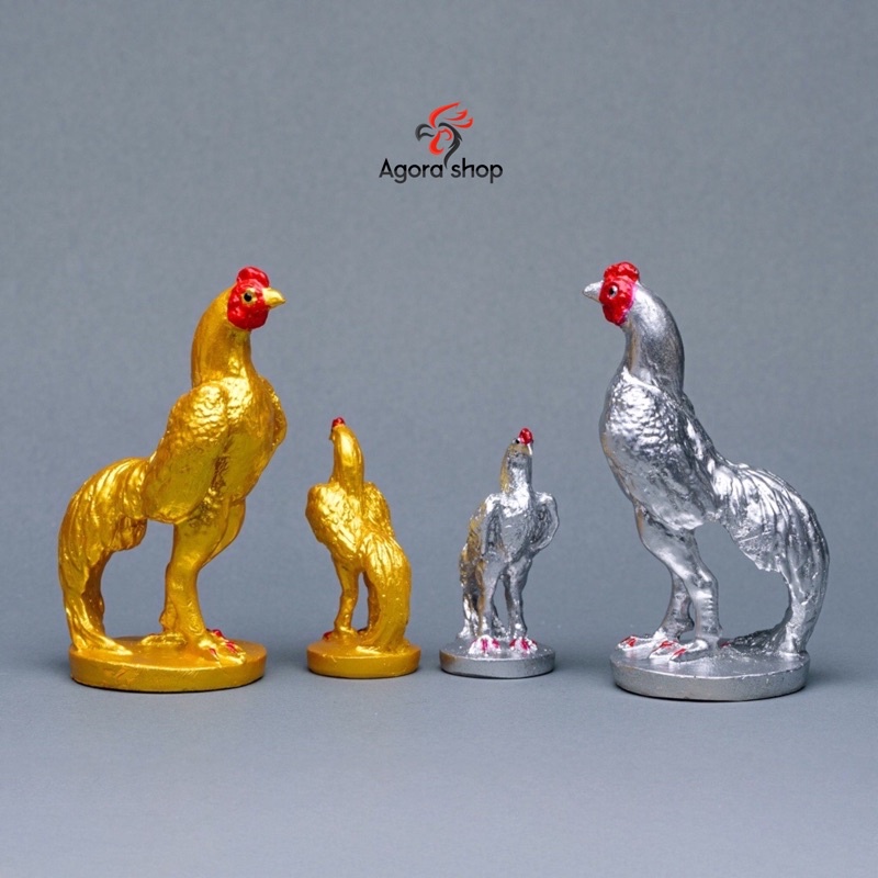 ไก่เงิน ไก่ทอง ไอ้ไข่ ไก่แก้บน 🐔รุ่นเงินทองร่ำรวย ขนาด 6-7-14ซม. ราคาต่อตัว 🐔ไก่ไอ้ไข่ ของไหว้ไอ้ไข่ ราคาส่ง ไก่นำโชค
