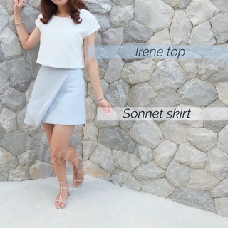 SK02 Sonnet skirt กระโปรงสองชั้น แต่งชีฟอง