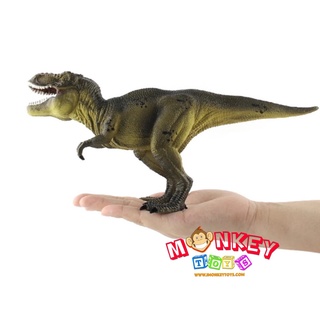 Monkey Toys - โมเดลไดโนเสาร์ Tyrannosaurus เหลืองเขียว ขนาด 28.00 CM (จากหาดใหญ่)