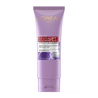 Loreal Revitalift Hyaluronic Acid Hydrating Gel Cleanser ลอรีอัล รีไวทัลลิฟท์ ไฮยาลูรอนิค แอซิด เจล คลีนเซอร์ 100 มล.