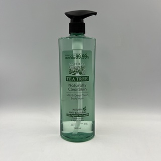 Tea Tree ทีทรี naturally clearskin สูตรMild&amp;Deep Clean Body Wash ขนาด500ml