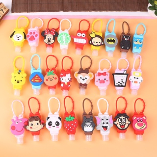 Portable Cartoon Hand Sanitizer Holder Kids Shower Bath Body Bottle Set Antibacterial Holder Random Send