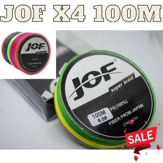 สายตกปลา JOF X4 100M สายPE ถัก4 ตกปลา