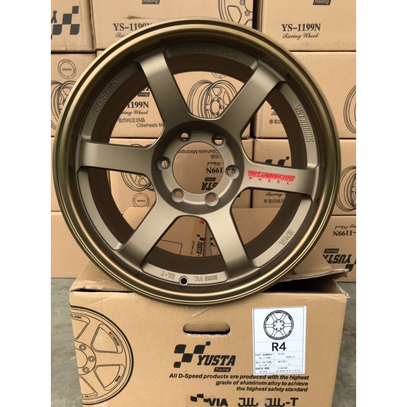 ล้อแม็กใหม่ TE37 SUV หยอดแดงก้านยก งาน YUSTA - ขอบ18 ( 18 x 6 รู ) หน้ากว้าง 9 x 9 -  OFF5 -