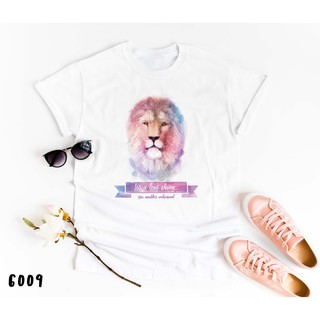 เสื้อยืดโอเวอร์ไซส์Pastel Animals T-shirt 6009,6010S-3XL