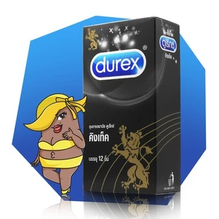 Durex Kingtex ถุงยางอนามัย ผิวเรียบ ฟิตกระชับ เข้ารูป ขนาด 49 มม. บรรจุ 1 กล่อง (12 ชิ้น)