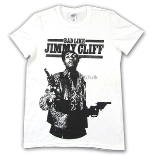 เสื้อยืดผ้าฝ้ายพิมพ์ลายขายดี เสื้อยืด ลาย Jimmy Cliff Bad Like Image สีขาว สําหรับผู้ชาย (2)