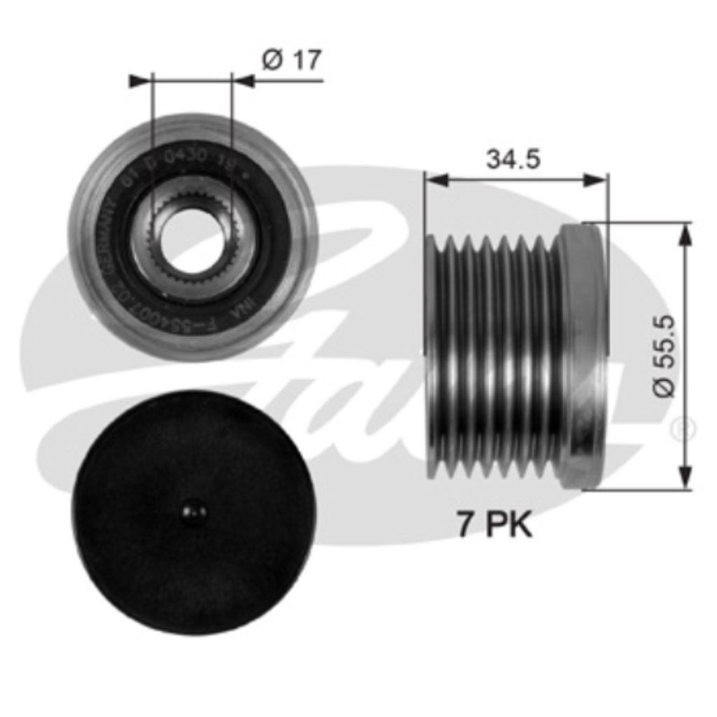 มู่เลย์ไดชารจ์ BMW N43 N54 / 3 (E90) 5 (E60)