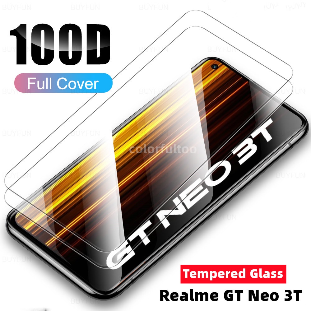 ฟิล์มกระจกนิรภัยกันรอยหน้าจอ แบบเต็มจอ 9H สําหรับ Realme GT Neo 3T 3 2 2Pro 2T GT2 GT Neo RealmeGT 5G