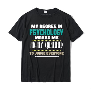 เสื้อยืด ผ้าฝ้าย พิมพ์ลาย Psychology PsyD Major PhD พรีเมี่ยม เหมาะกับของขวัญ แฟชั่นสําหรับผู้ชายS-5XL