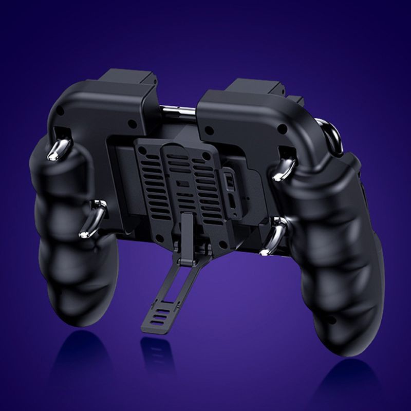 H9 Gamepad ด้ามจับพร้อมปุ่มยิง 4 ปุ่ม (แถมฟรีสายชาร์จ) แบตเตอรี่+พัดลมระบายอากาศ ด้ามจับ PUBG / Free Fire