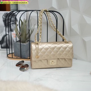 KEEP รุ่น KEEP shoulder Quited chain handbag สวย หรู  มากๆ เลยน๊า กระเป๋าอยู่ทรง เย็บตารางสวย แถมใช้หนังตัวใหม่ Microfib