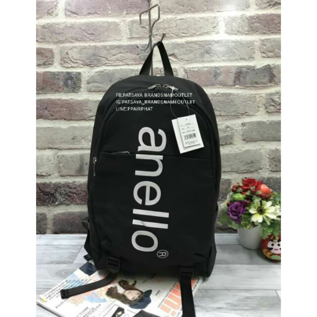 New Collection 2018!! Anello Big Logo Print Daypack  แท้💯outlet มาแล้วคร้า กับกระเป๋าเป้รุ่นใหม่ล่าสุดที่มีฟังก์ชั่น