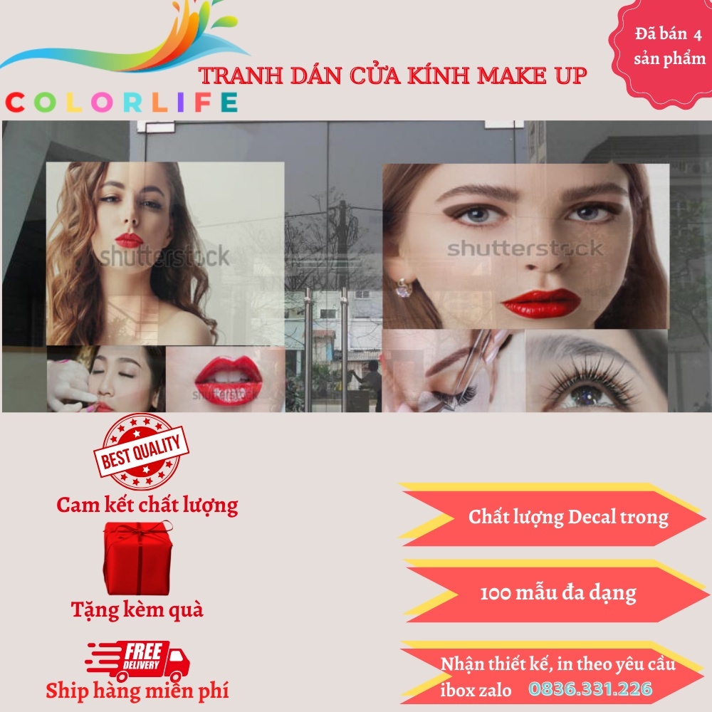 SPA PAINTING TATTOO SPRAY GLASS STICKER TATTOO SPRAY SHOP DECORTATION - SUPER DURABLE AND BEAUTIFUL 