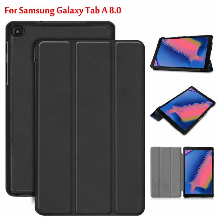 - Book Case Samsung Galaxy Tab A (8.0) P200 P205 2019 Black Flip Cover