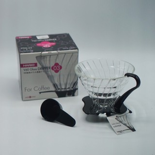 Hario V60 Glass Dripper ดริปเปอร์แก้ว สีดำ เบอร์ 03