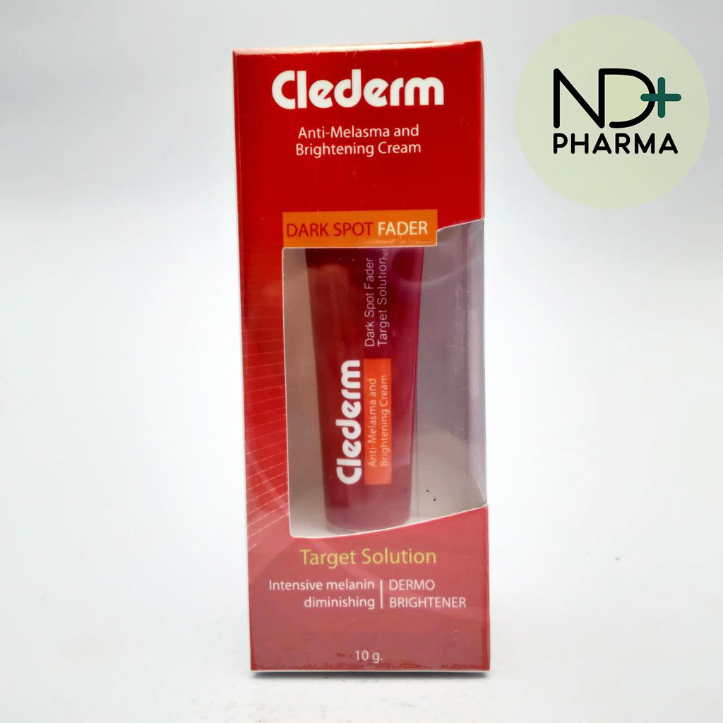 Clederm Anti Melasma And Brightening Cream 10 กรัม คลีเดิร์ม ครีมทาสิวฝ้า จุดด่างดำ