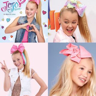 jojo siwa ที่คาดศีรษะโบว์ริบบิ้นสีรุ้ง grosgrain