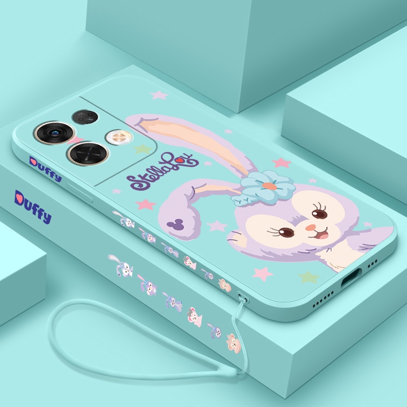 Oppo Reno 8 Pro Reno8 Pro 5G ยางสเตลล่าลู ที่มีสไตล์ เคสโทรศัพท์ เคลือบด้าน ซิลิโคนเหลว เคสสายคล้อง