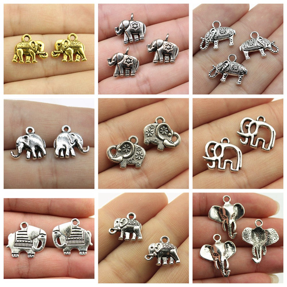 20 ชิ้นช้างน้อย Charms งานฝีมือสําหรับ Kidsjewelry ขายส่งจํานวนมาก