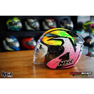 หมวกกันน็อค เปิดหน้า NHK Helmets (Karel Winter Pink)