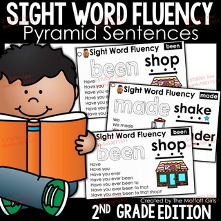 Sight Word Fluency (Pyramid Sentences) Second Grade Edition