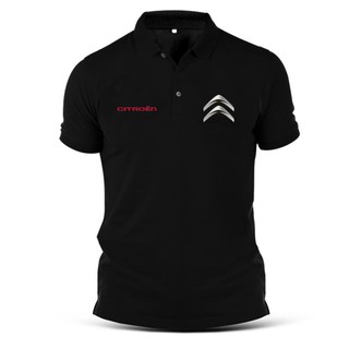 ซีตรองCitroen Polo เสื้อยืดผ้าฝ้ายพิมพ์ลายขนาดใหญ่สําหรับผู้ชาย